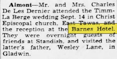 Hotel Barnes - Sept 1946 Article